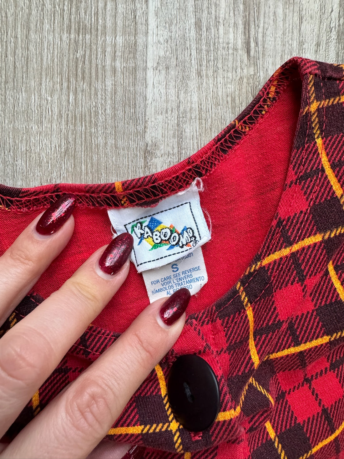 Vintage Red Plaid Dress