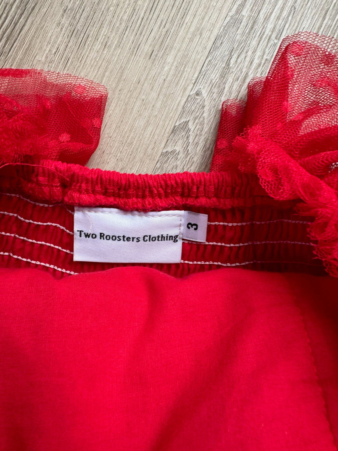 Two Rooster Clothing Red Tulle Dress