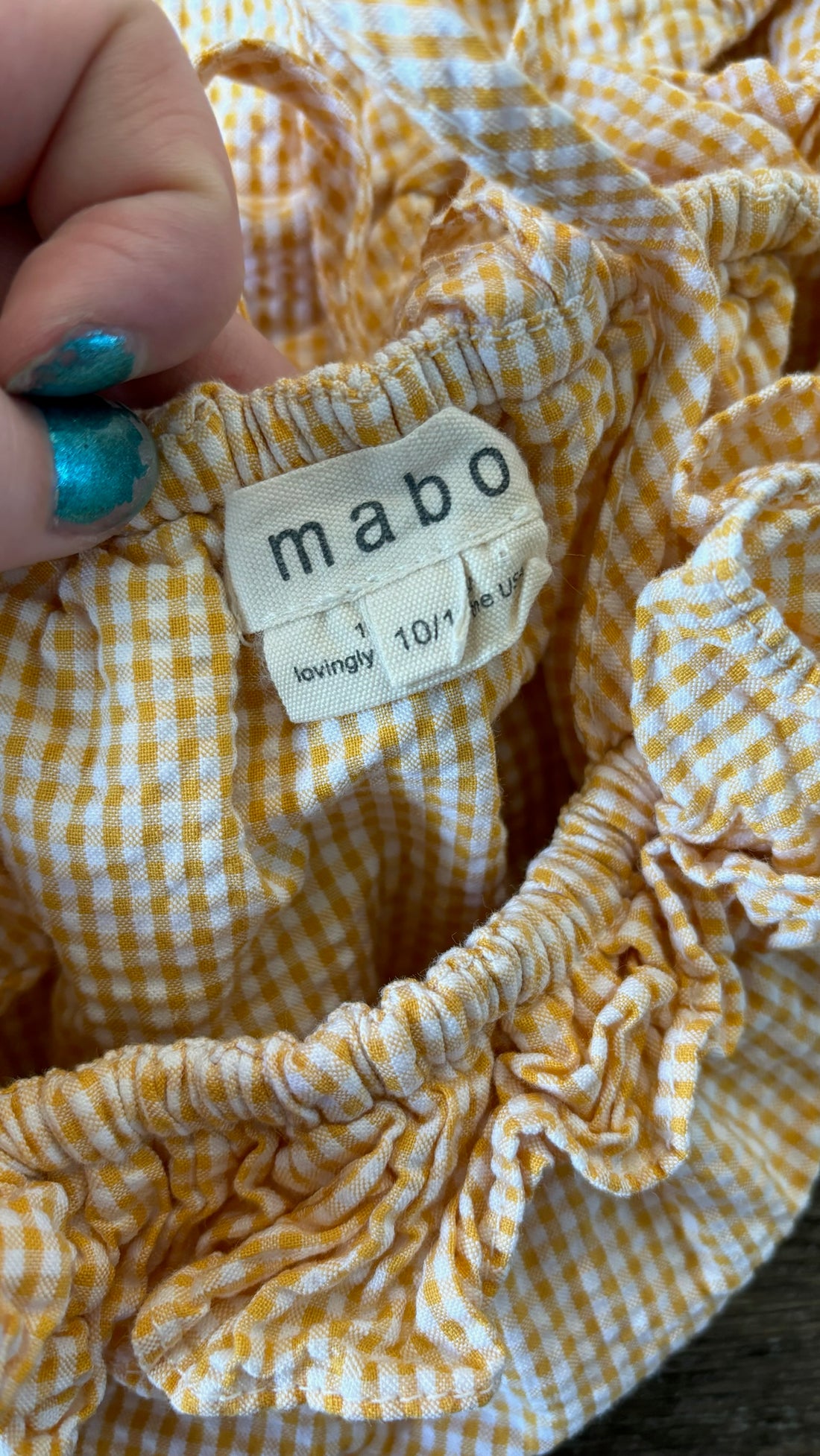 Mabo Orange Checkered Bikini