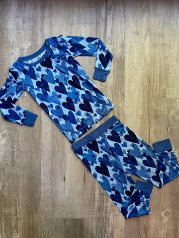 Boutique Bamboo Blue Heart Pajamas