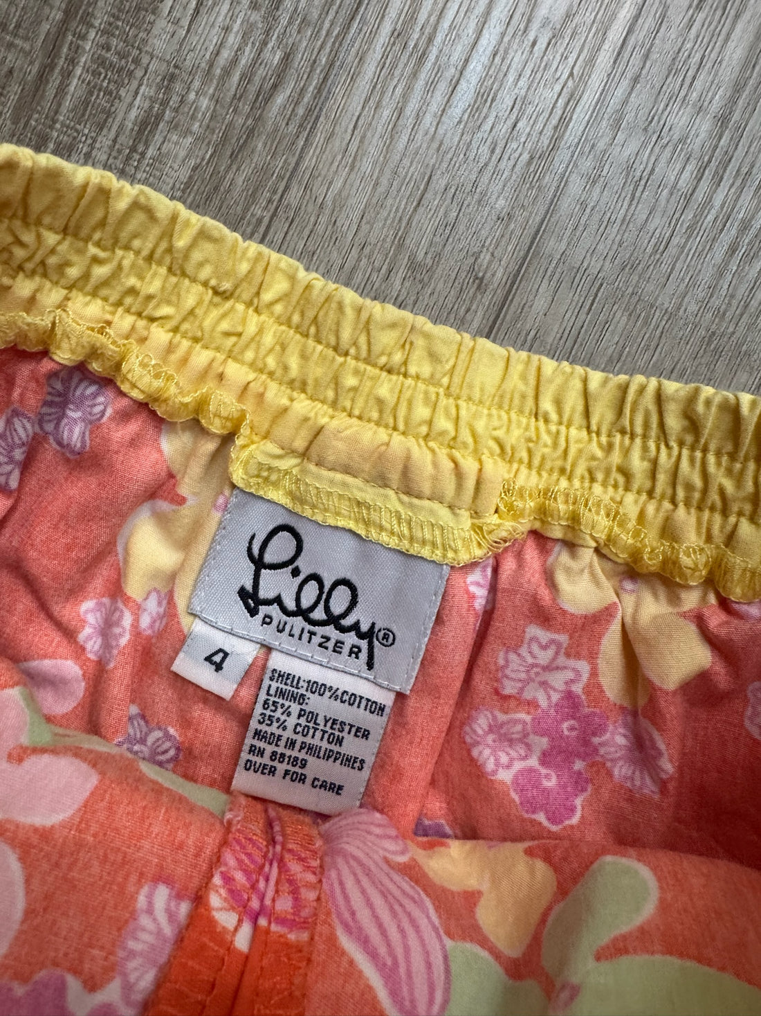 Lilly Pulitzer Vintage Orange Floral Skirt
