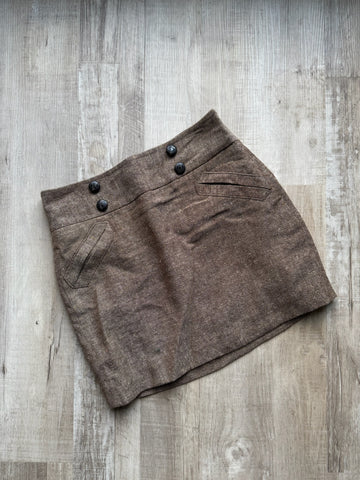 Banana Republic Outback Tweed Brown Skirt