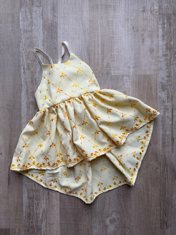 LianaGrace Yellow Embroidered Dress
