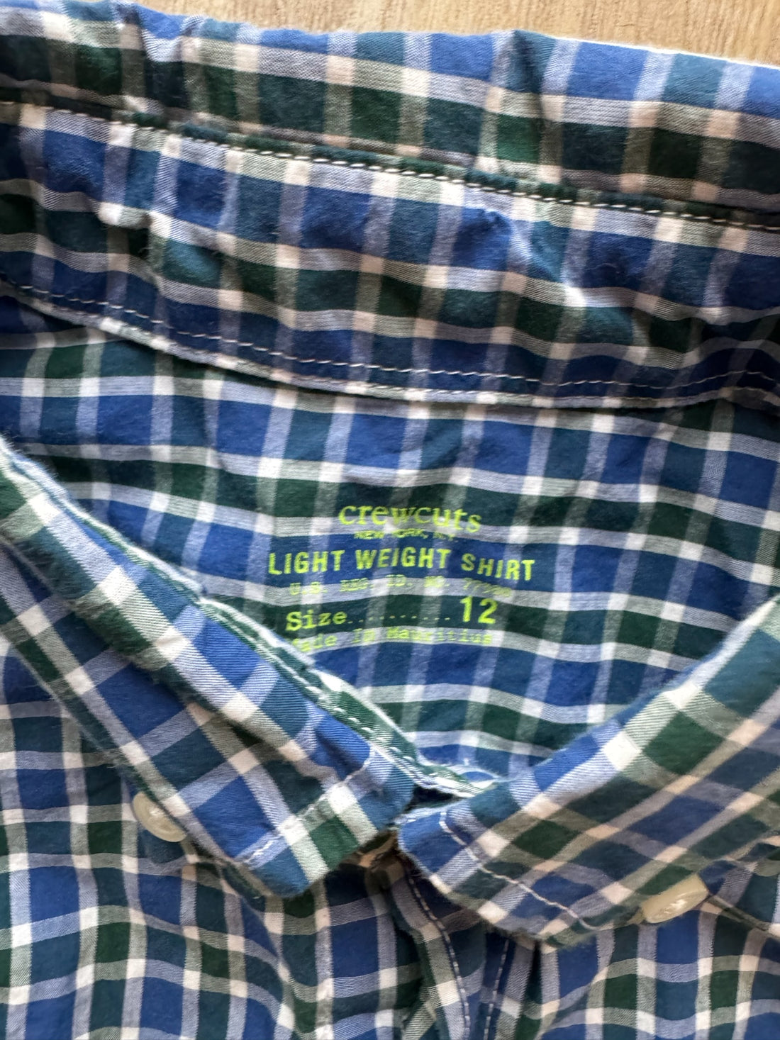CrewCuts Blue Plaid Button Down