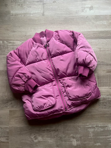 Zara Purple Puffer Coat