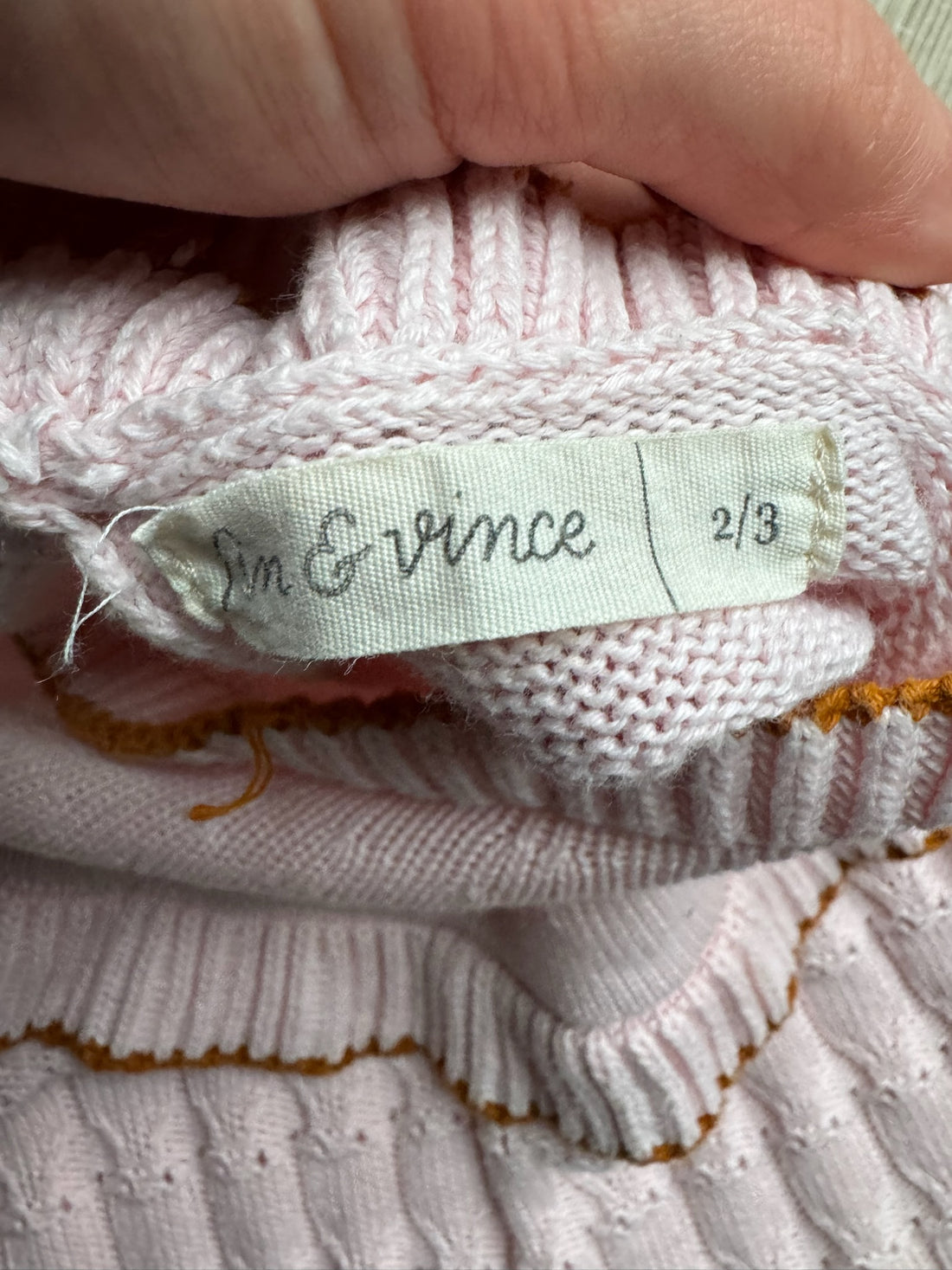 Fin & Vince Pink Sweater AS IS