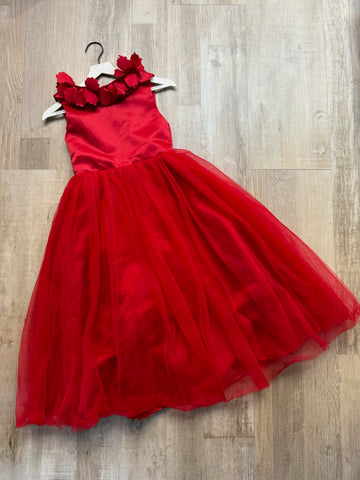 Trish Scully Red Tulle Maxi Dress