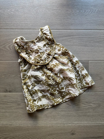 Kate Quinn Linen Green Floral Dress