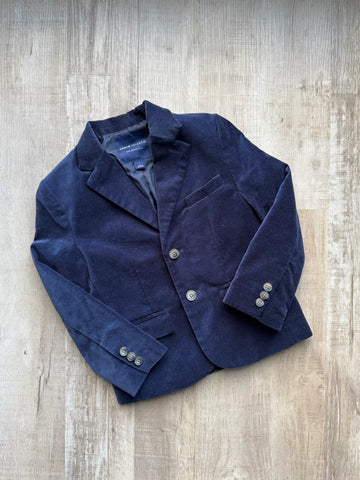 Janie & Jack Navy Velour Blazer