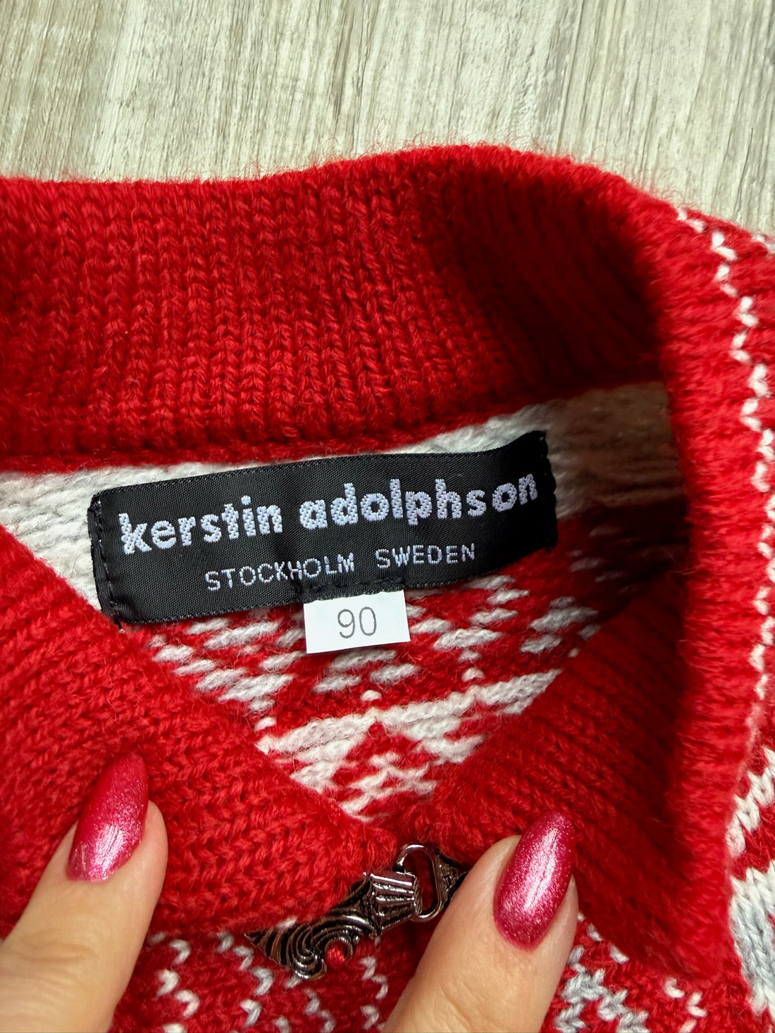 Kerstin Adolphson Sweden Christmas Cardigan