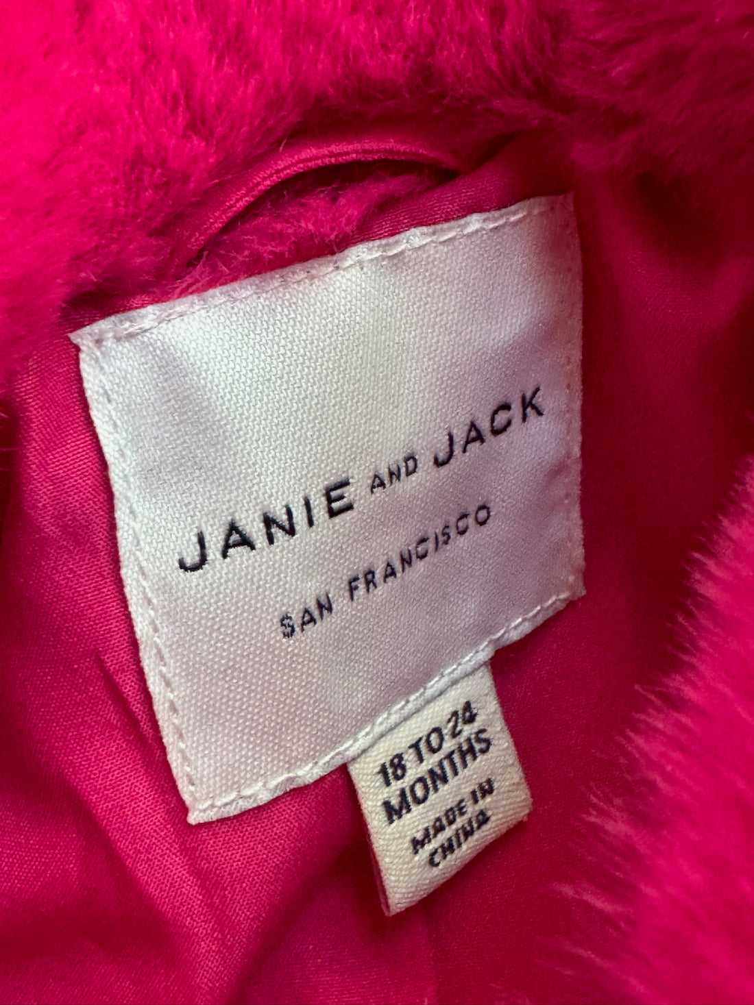 Janie & Jack Hot Pink Serpa Jacket