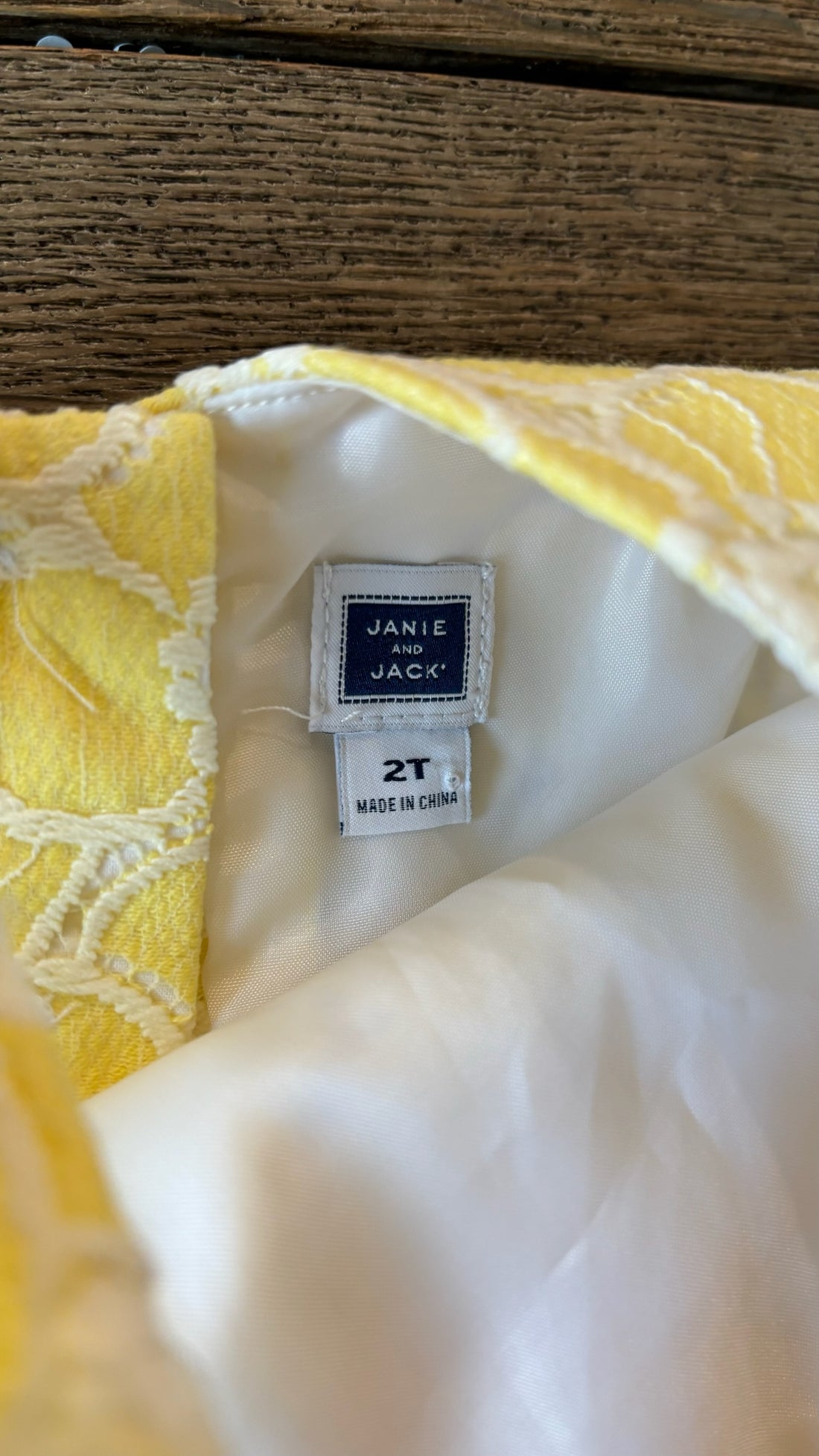Janie & Jack Yellow Eyelet Dress