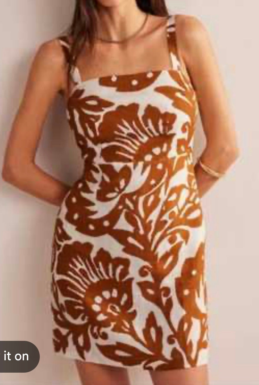 Boden Linen Mini Dress