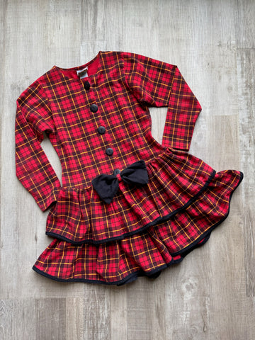 Vintage Red Plaid Dress