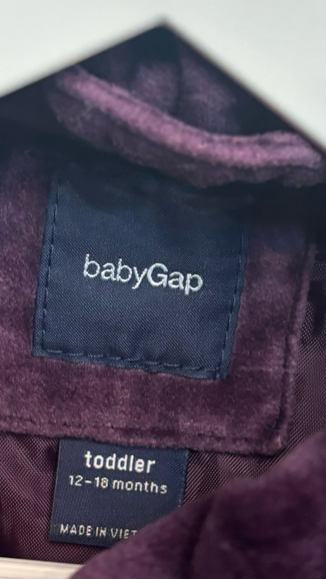 Baby Gap Purple Velour Jacket