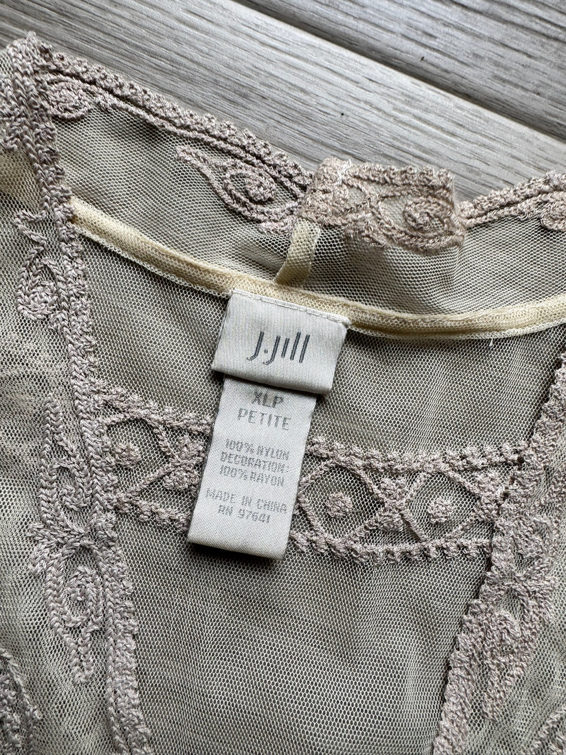 Vintage J Jill Cream Lace Blouse