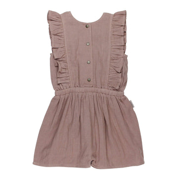 Almond | Kids' Organic Muslin Ruffle Jumper
