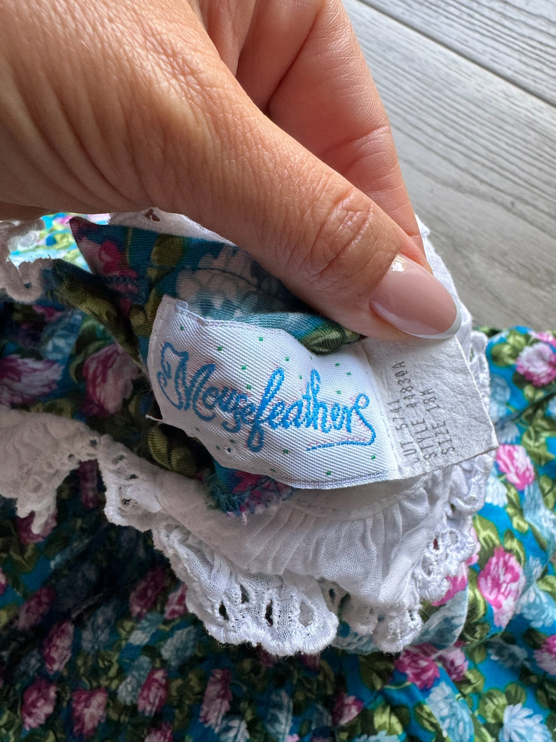 Mouse Feathers Floral Vintage Dress