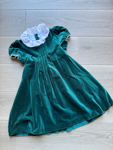 Edgehill Collection Green Velour Dress