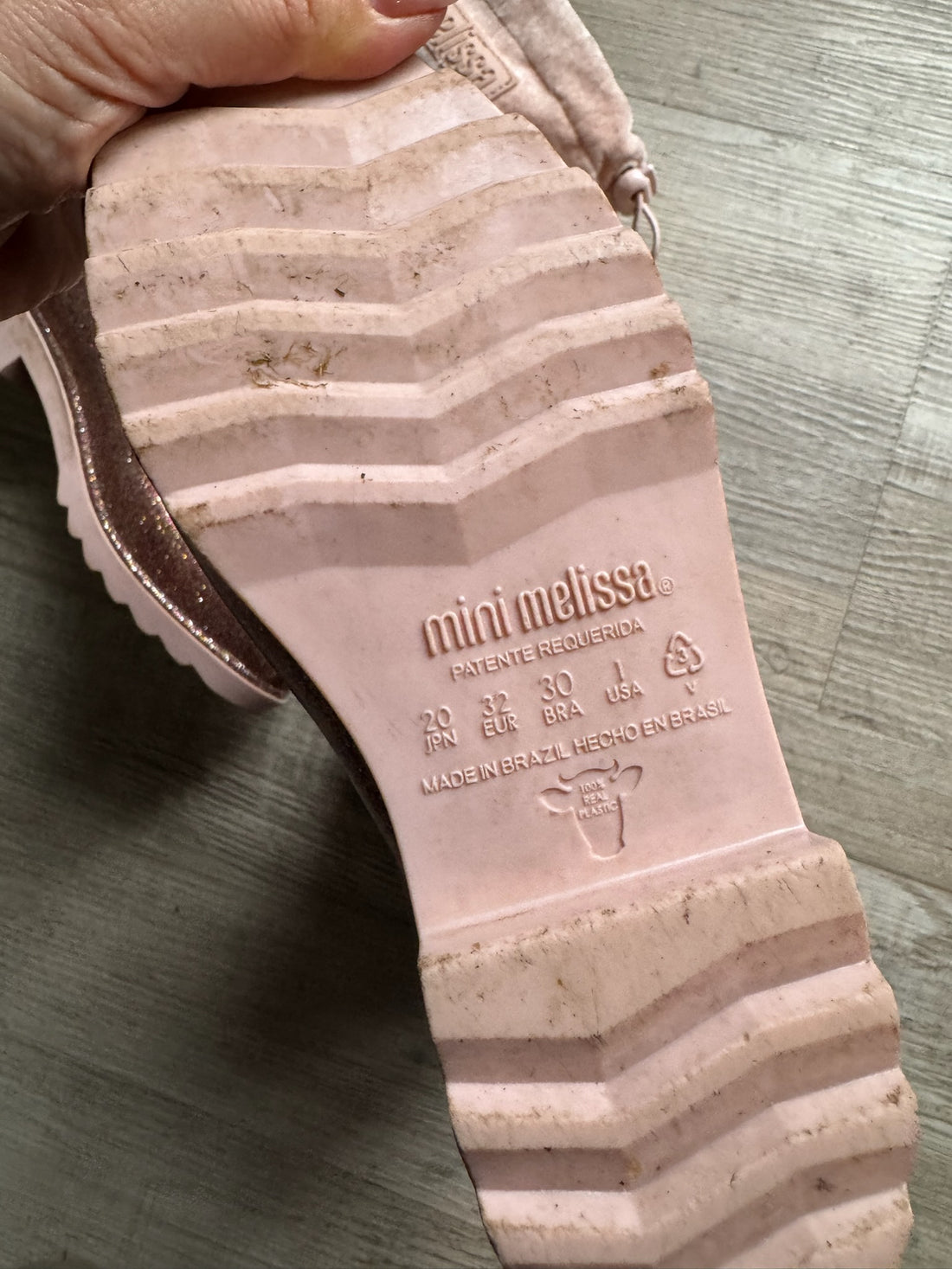 Mini Melissa Pink Sparkle Ran Boots