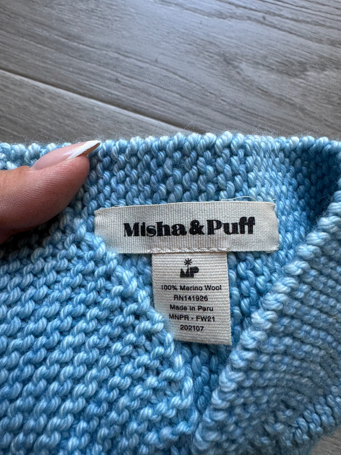 Misha & Puff Blue Scarf