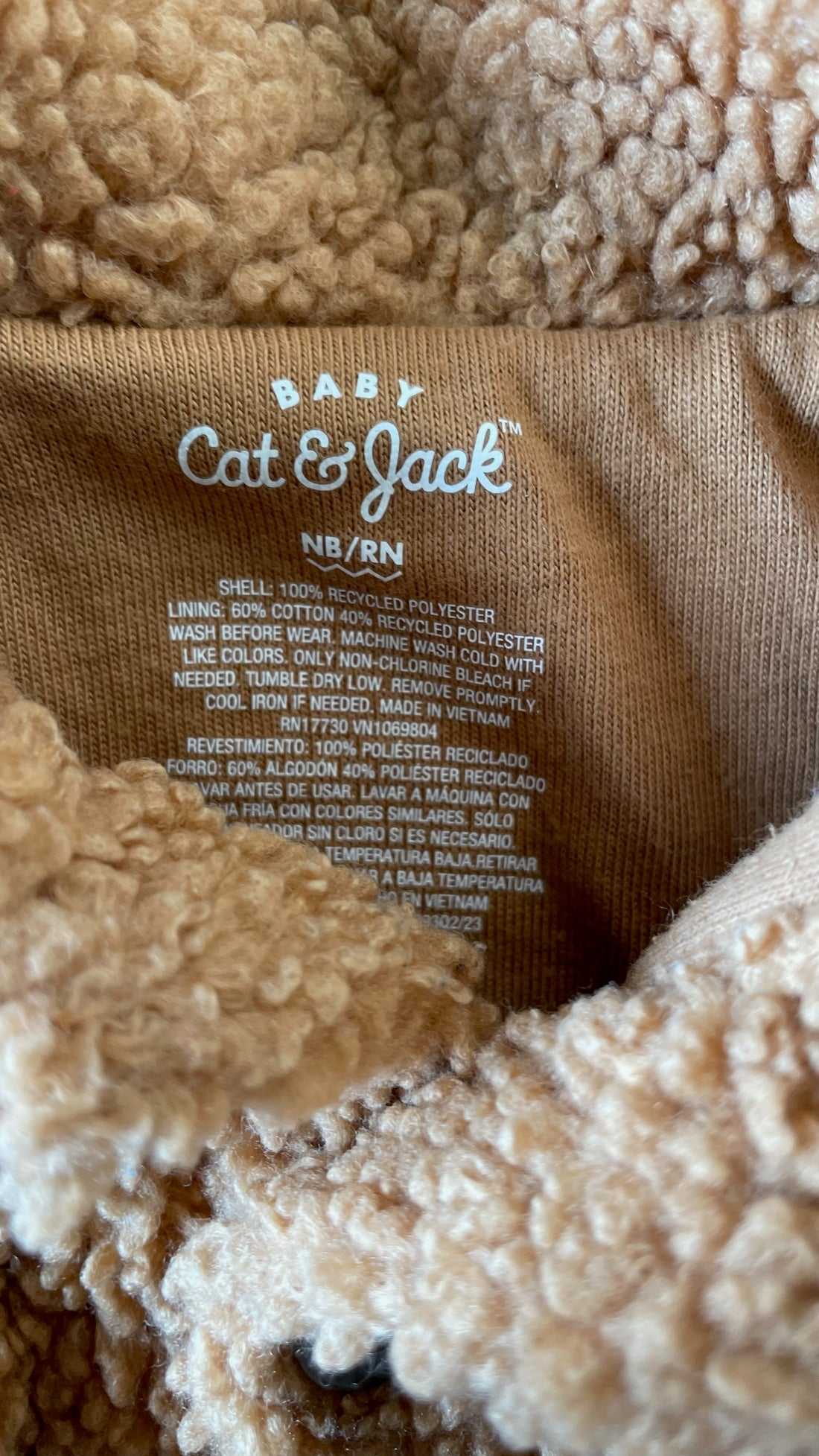 Cat & Jack Brown Sherpa Jacket