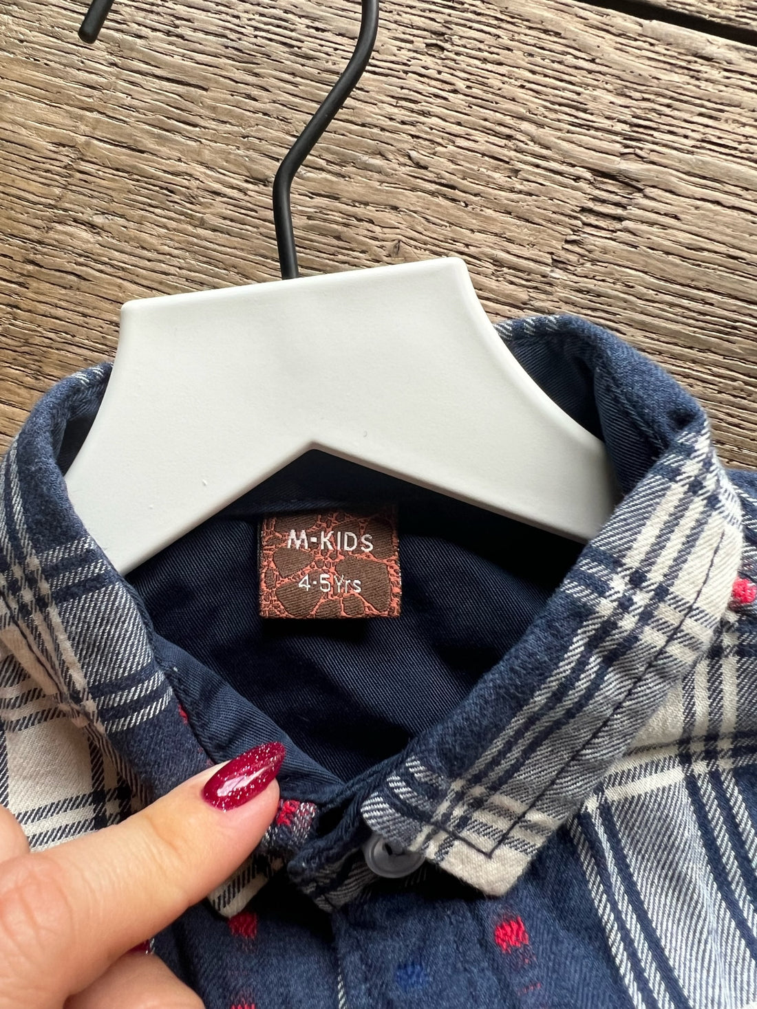 M-Kids Blue Plaid Button Down