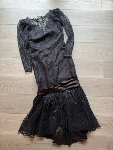 Vintage Black Lace Dress