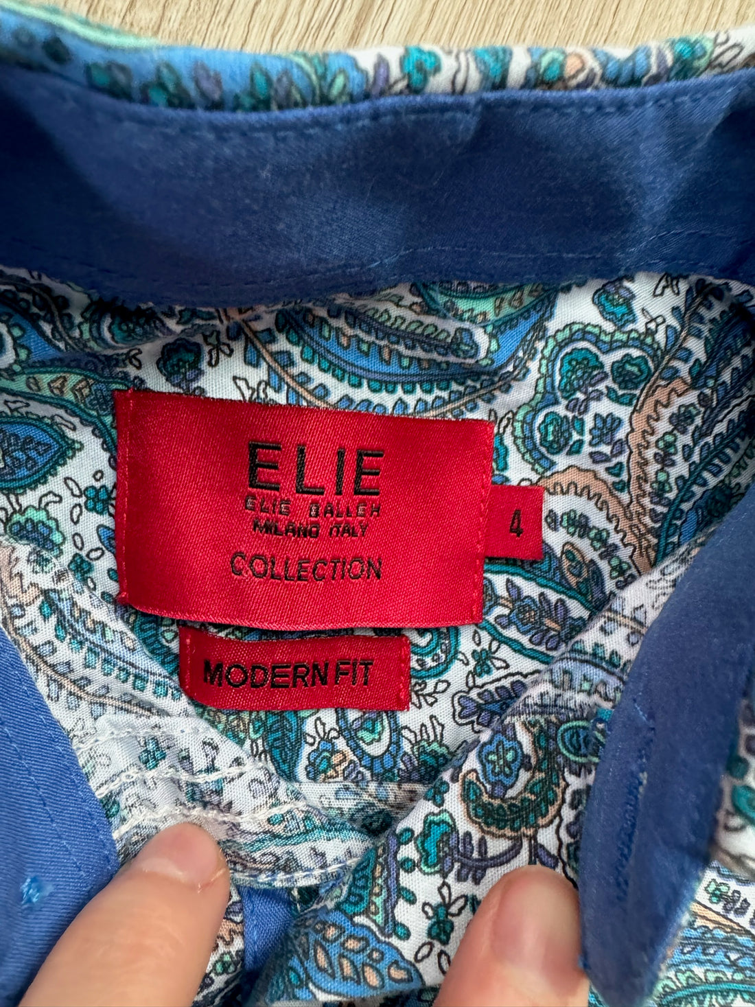ELiE Blue Paisley Button Down