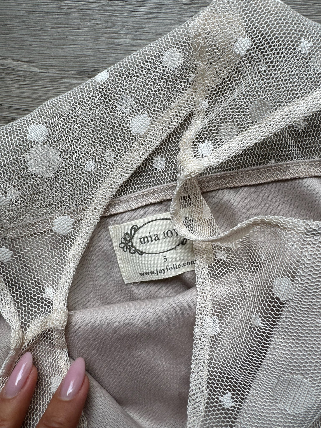 Mia Joy Cream Tulle Dress