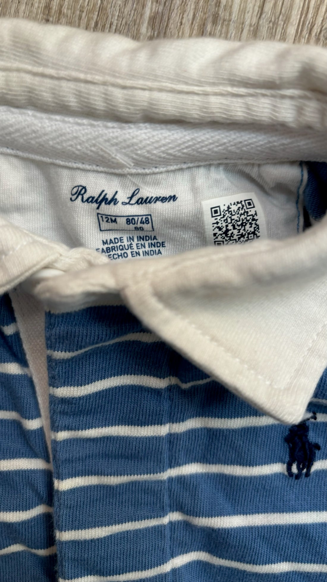 Ralph Lauren Blue Stripped Romper