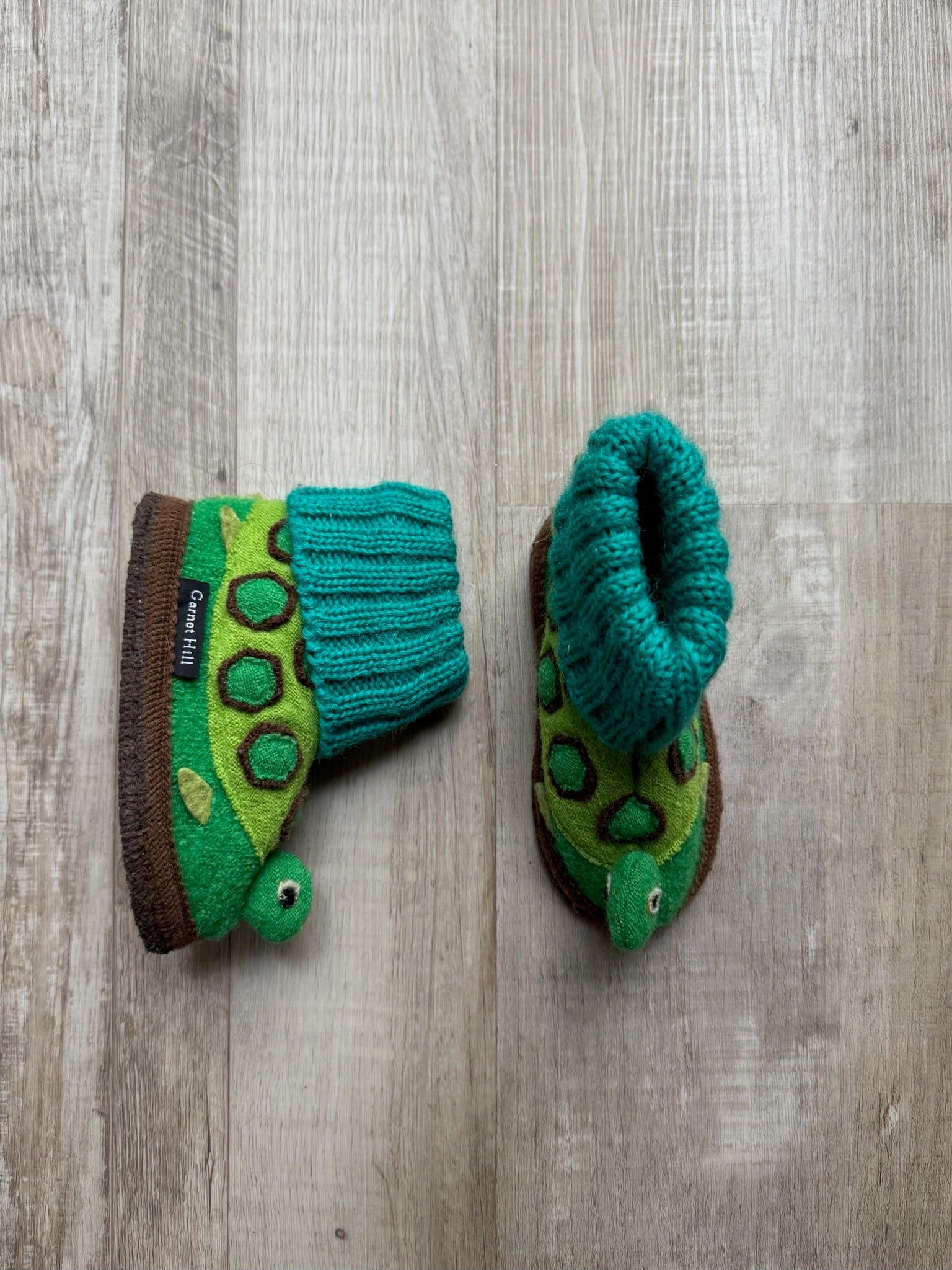 Garnet Hill Turtle Wool Slippers