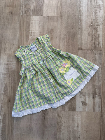 Samara Vintage Green Plaid Dress