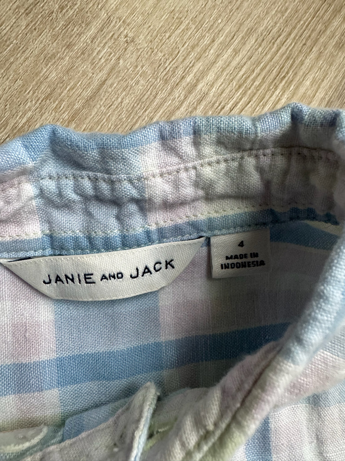 Janie & Jack Blue Plaid Button Down