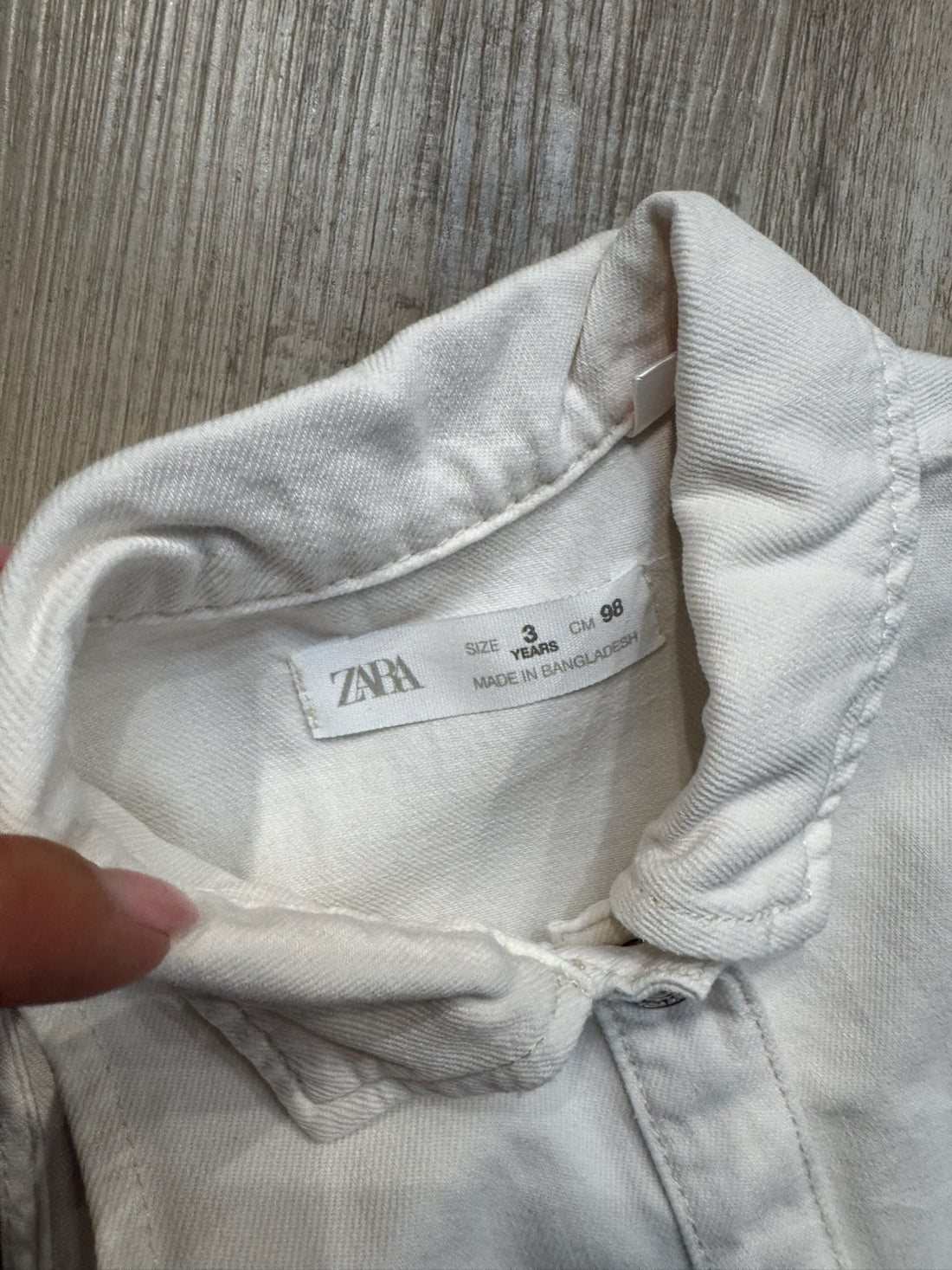Zara White Denim Dress
