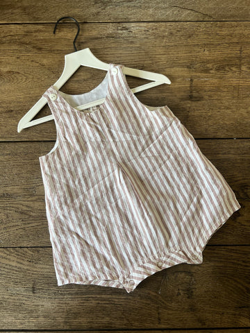 Chez Florence Brown Striped Romper