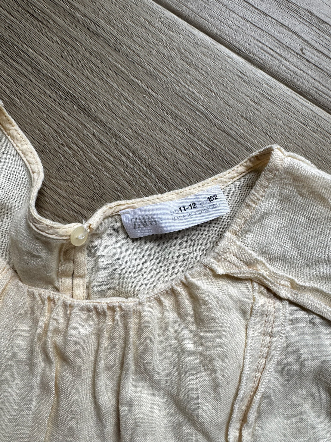 Zara Cream Linen Dress
