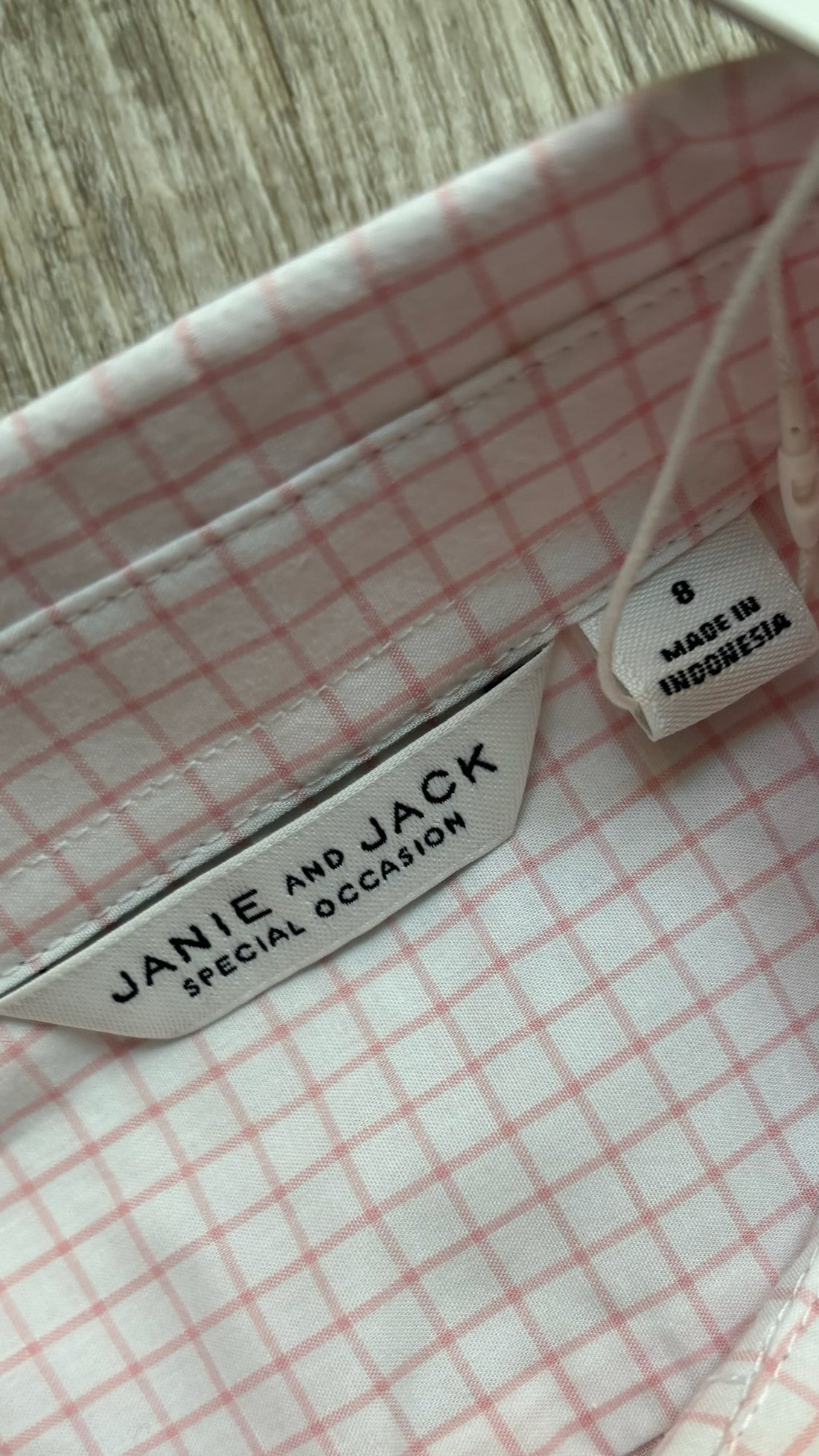 Janie & Jack White Checkered Button Down - NEW