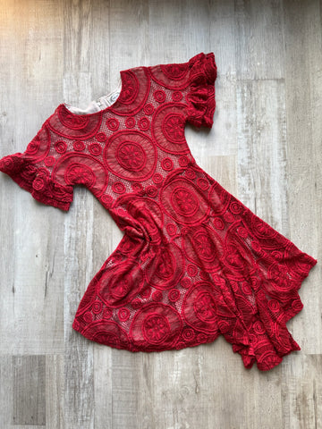 Joyfolie Red Lace Dress