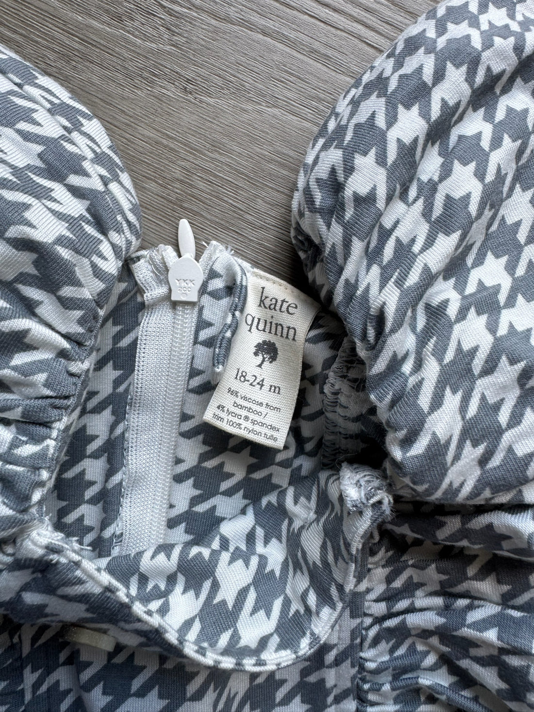 Kate Quinn Grey Houndstooth Dress
