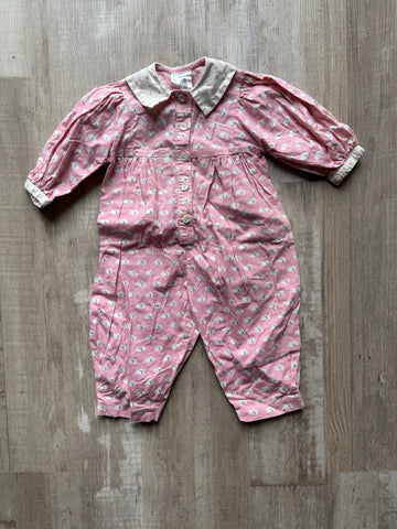 Vintage Pink Bunny Romper