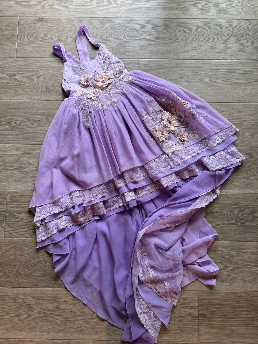 Wild Lilies Purple Hi-Lo Dress