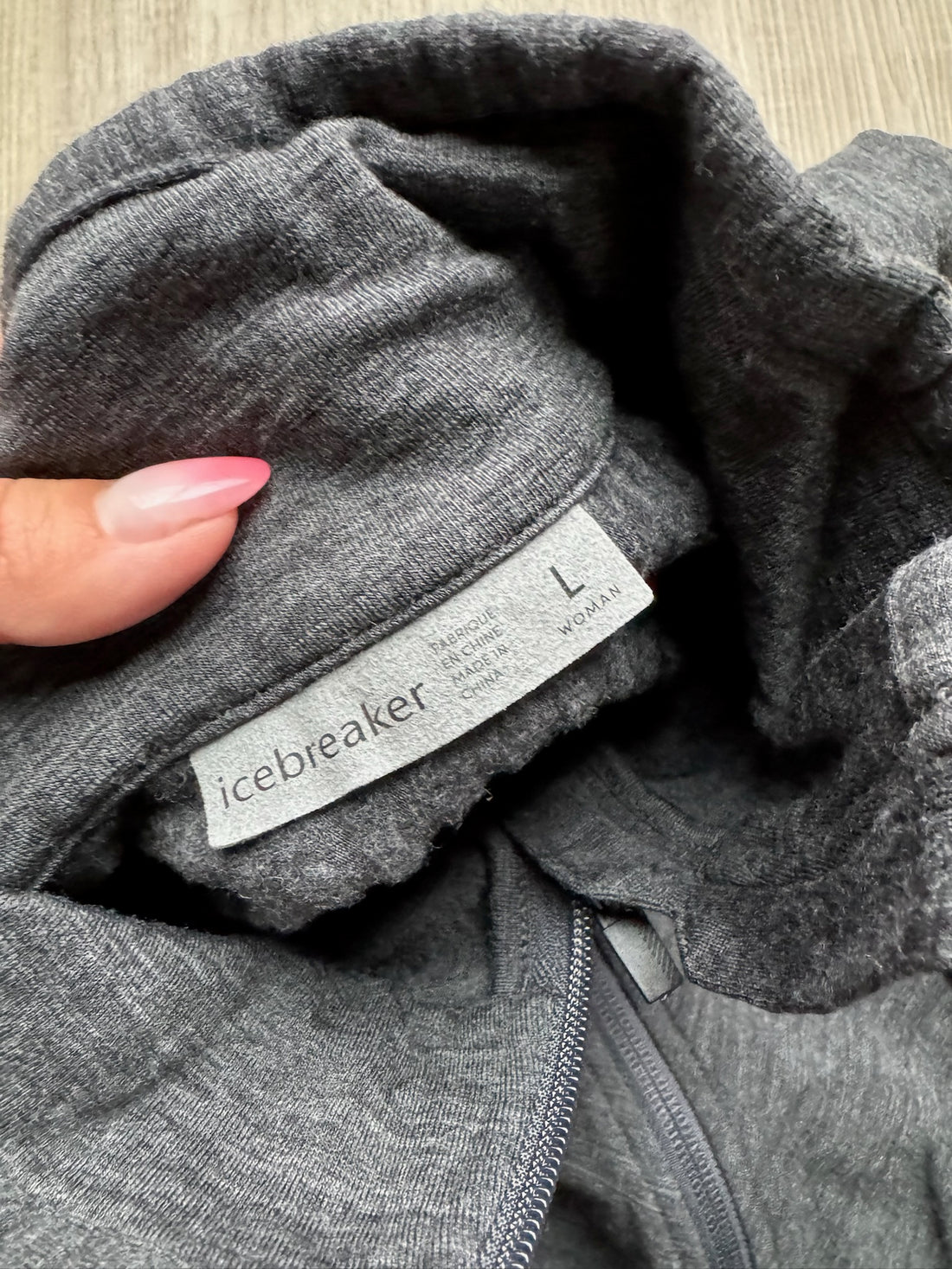 Icebreaker Grey Merino Wool Jacket