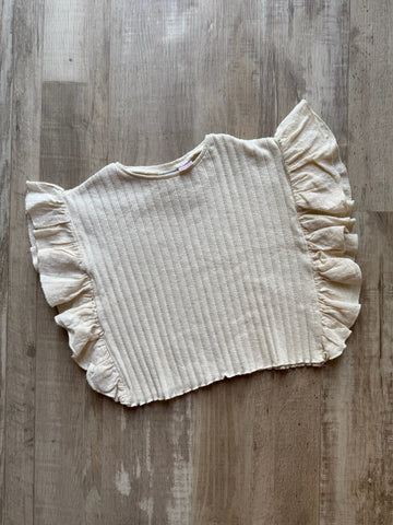 Zara Cream Ruffle Top