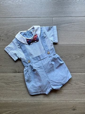 Good As Gold Vintage Blue Romper