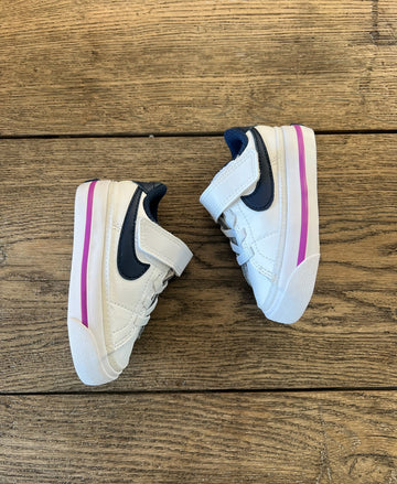 Nikes White Purple Stripe