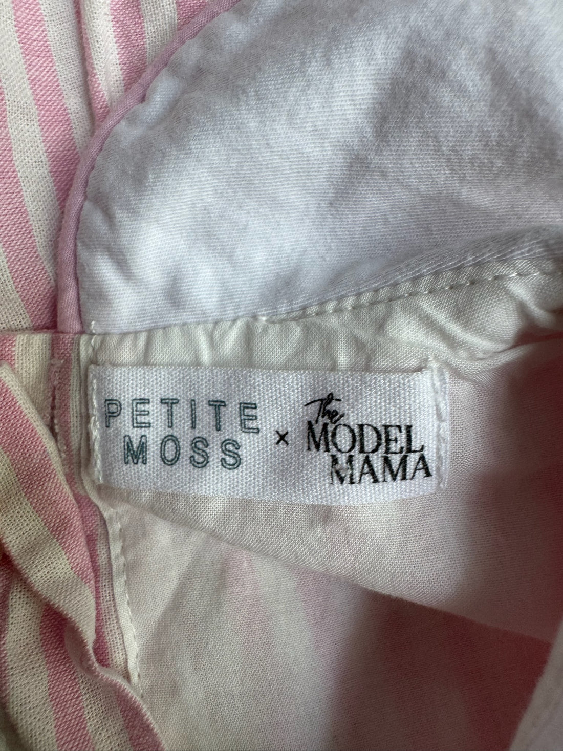 Petite Moss Pink Striped Dress