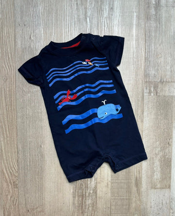 Gymboree Navy Whale Romper