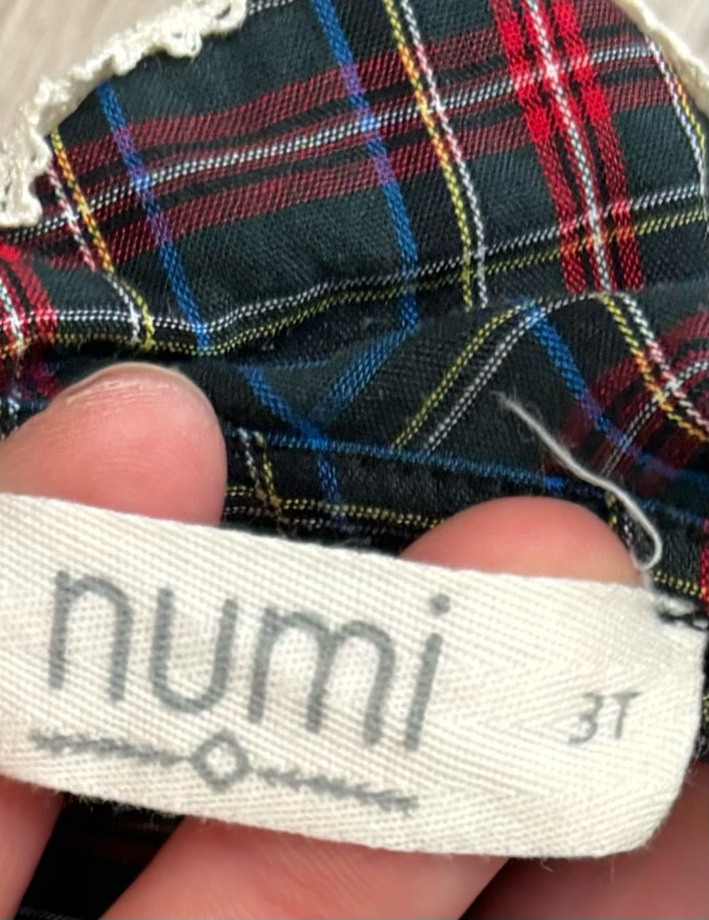 Numi Green Plaid Dress