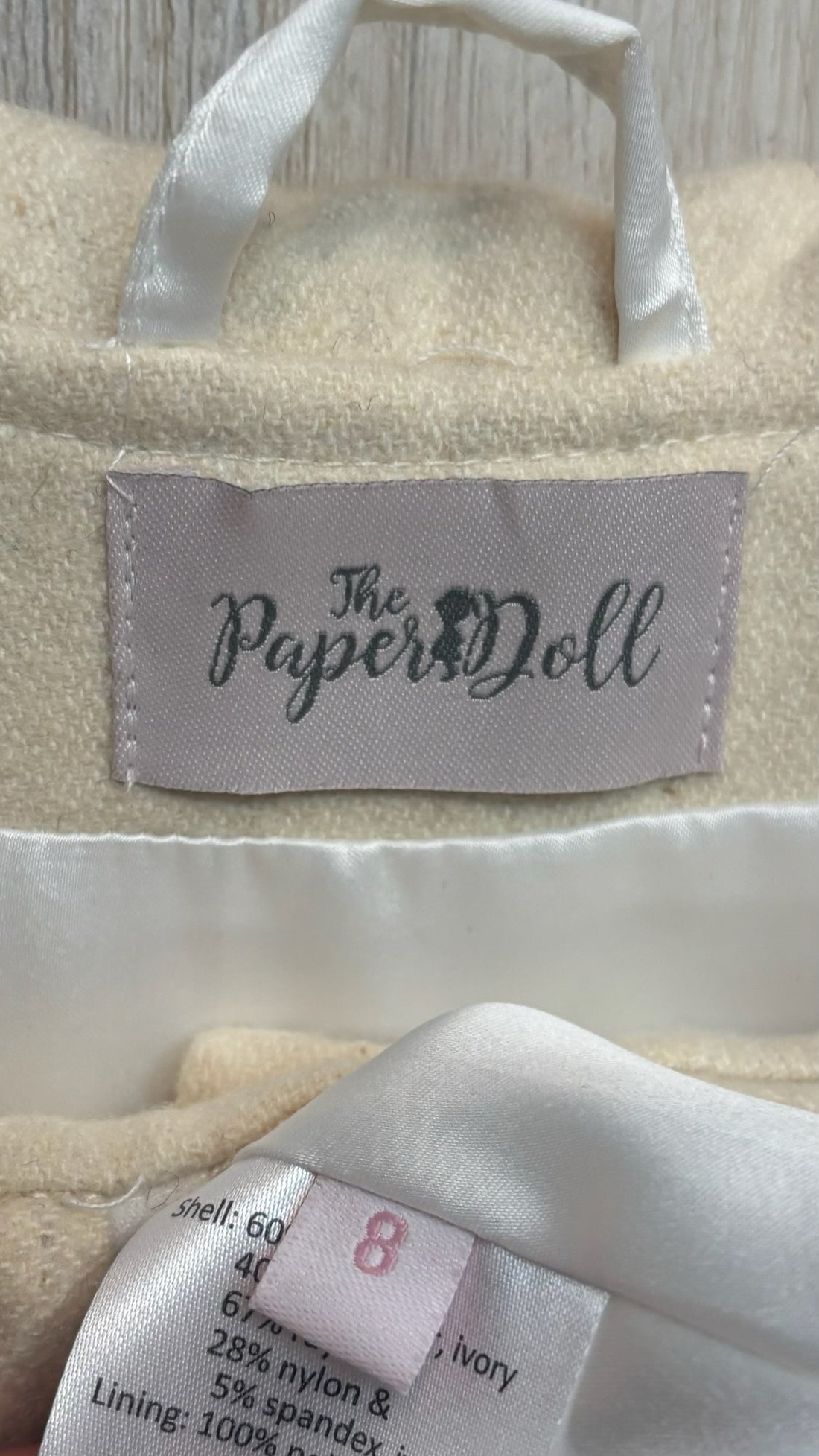 The Paper Doll Cream Coat